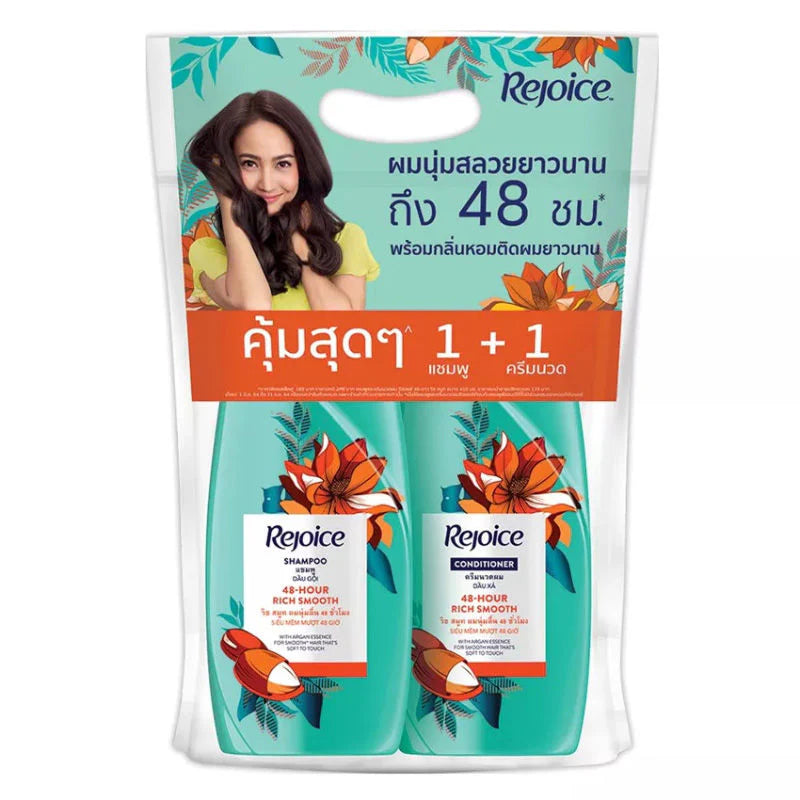Rejoice 48hrs Rich Smooth 3 in1 Shampoo 370ml + Conditioner 370m