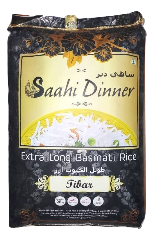 Saahi Dinner Tibar Parboiled Extra Long Basmati Rice 25kg/26kg