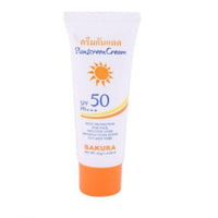 
              Sakura Sunscreen Cream 40g SPF 50 PA+++ (White & Orange) No.S-1407
            