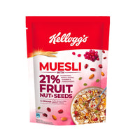 Kellogg's Muesli 21% Fruit And Nut Pouch 500g