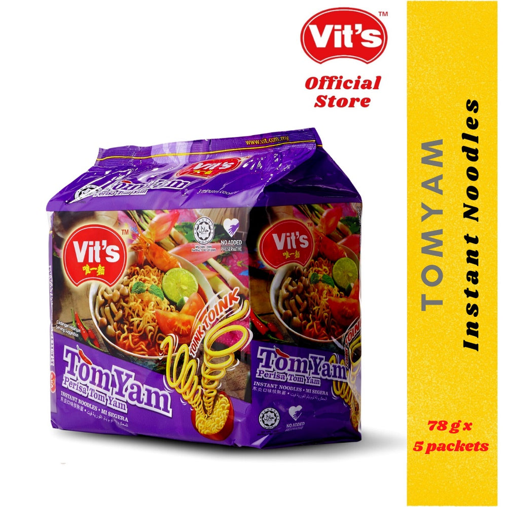 Vit's Tom Yam Noodles 80g*5 (PACKET)