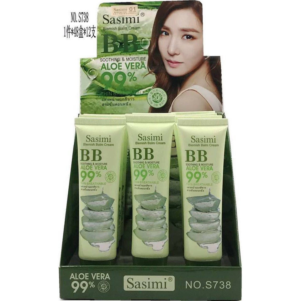 aloe vera bb cream Sasimi BB Snail Blemish Balm Cream Aloe Vera 35ML No. S738| Sherza Allstore