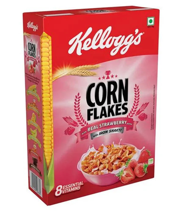 Kellogg's Corn Flakes With Real Strawberry Puree 300g