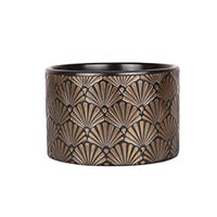 Gold Sketch Pattern Ceramic Flower Pot