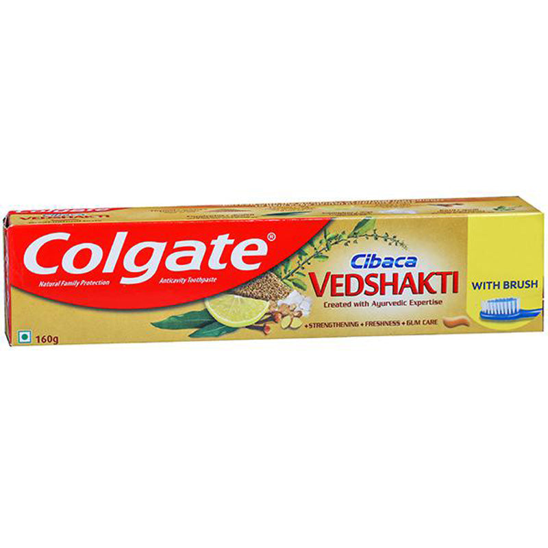 Colgate Cibaca Vedshakti Toothpaste 160g With Brush Worth Nu.50 Free